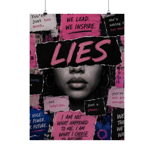HER LIES Collage Matte Poster