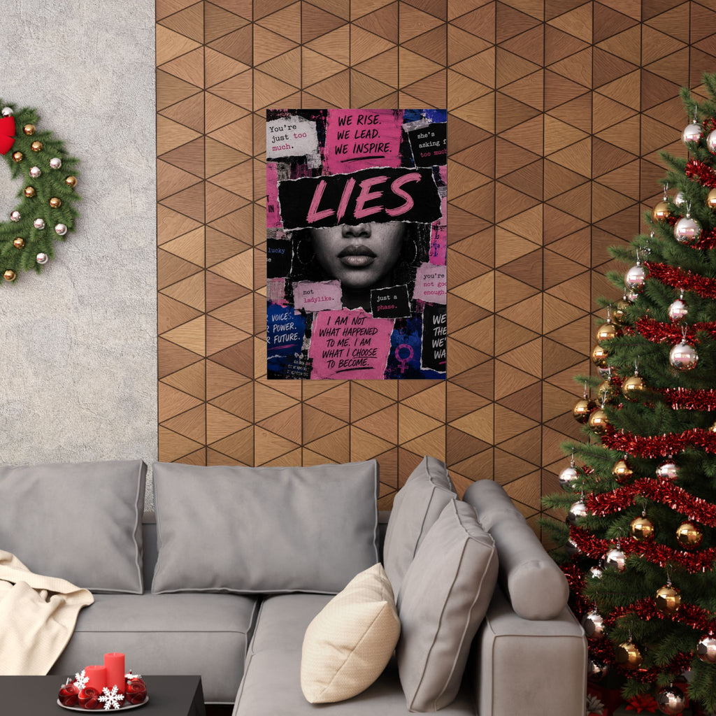 HER LIES Collage Matte Poster