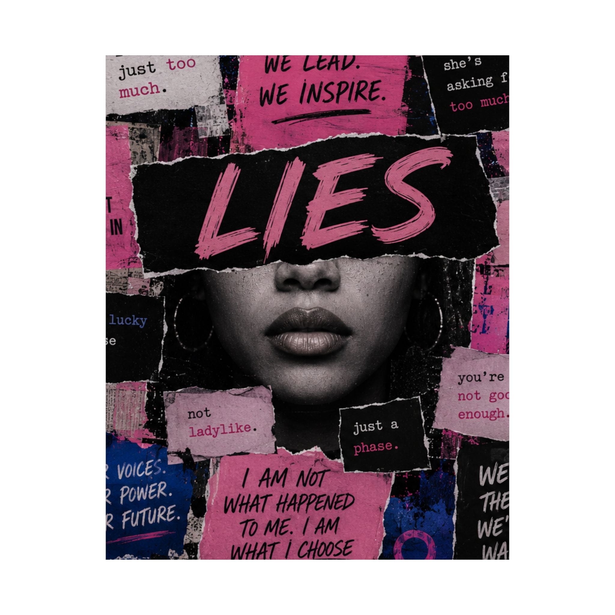 HER LIES Collage Matte Poster