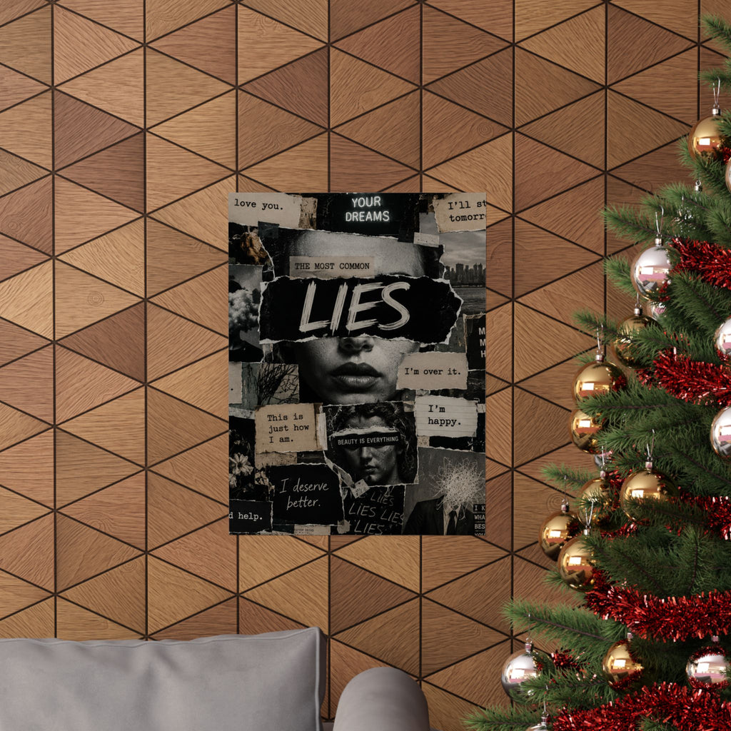 THEIR LIES Collage Matte Poster