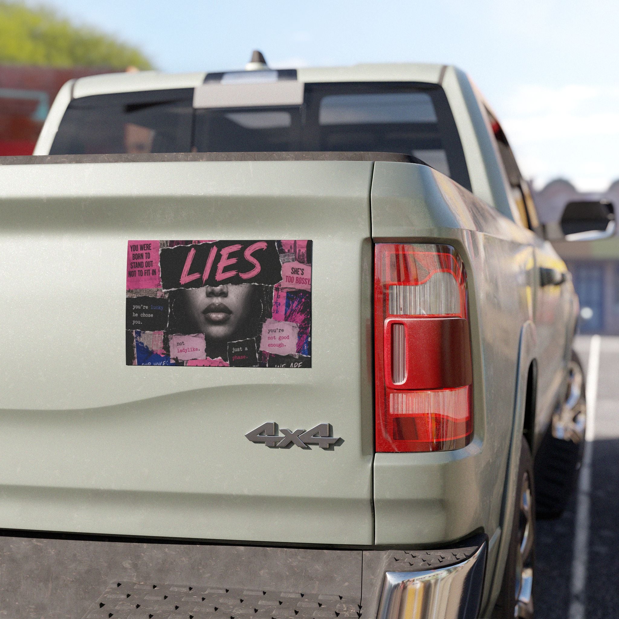 LIES Collage Car Magnet