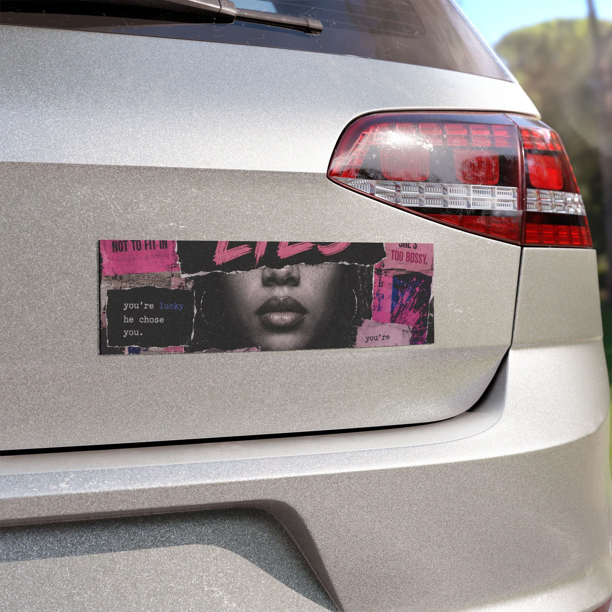 LIES Collage Car Magnet