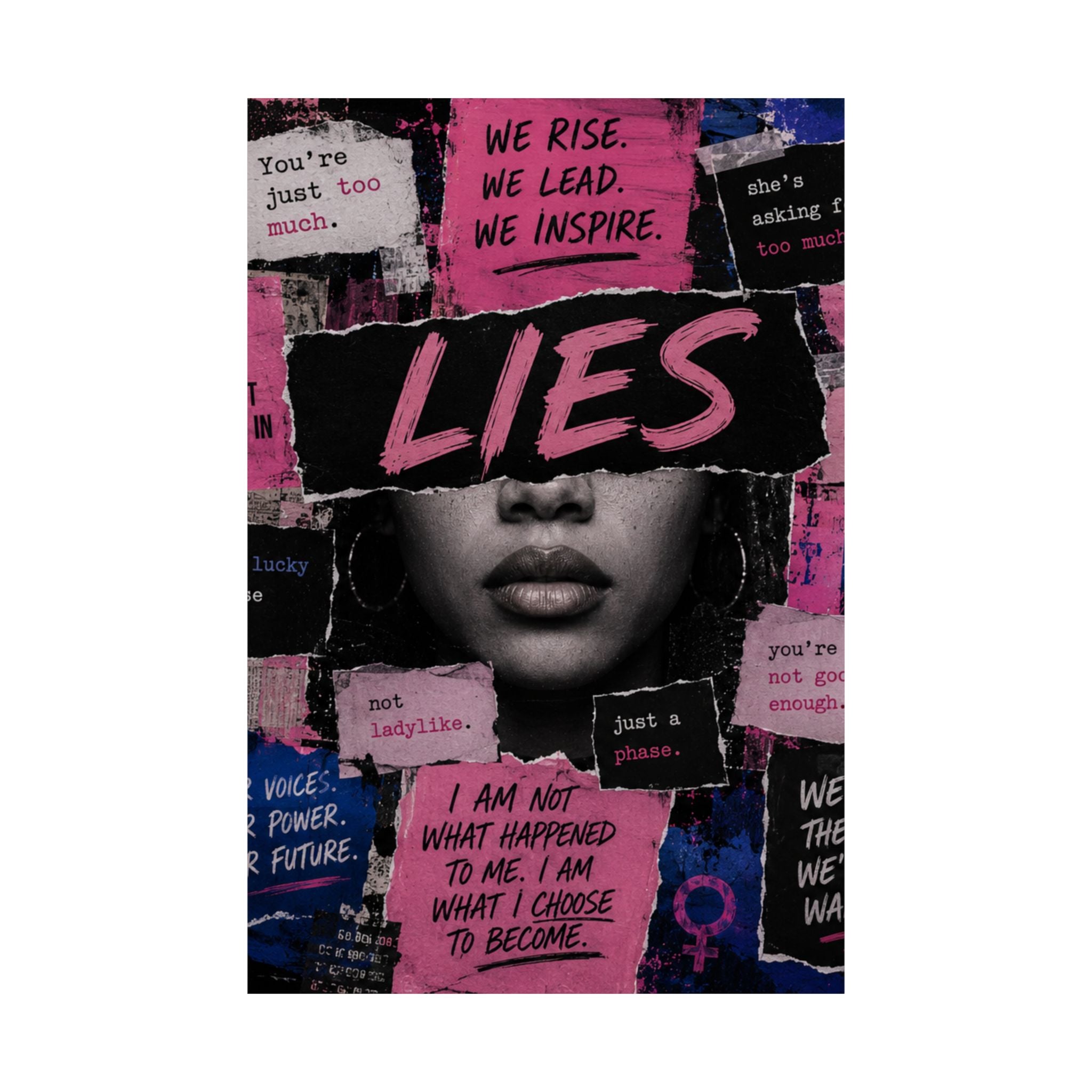 HER LIES Collage Matte Poster