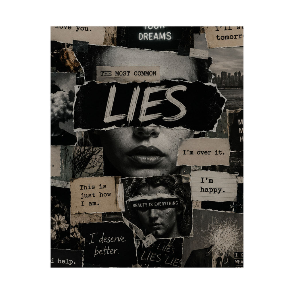 THEIR LIES Collage Matte Poster