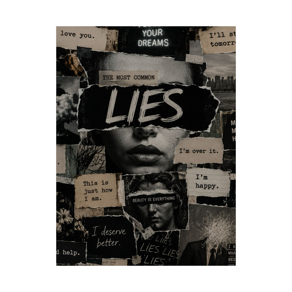 THEIR LIES Collage Matte Poster