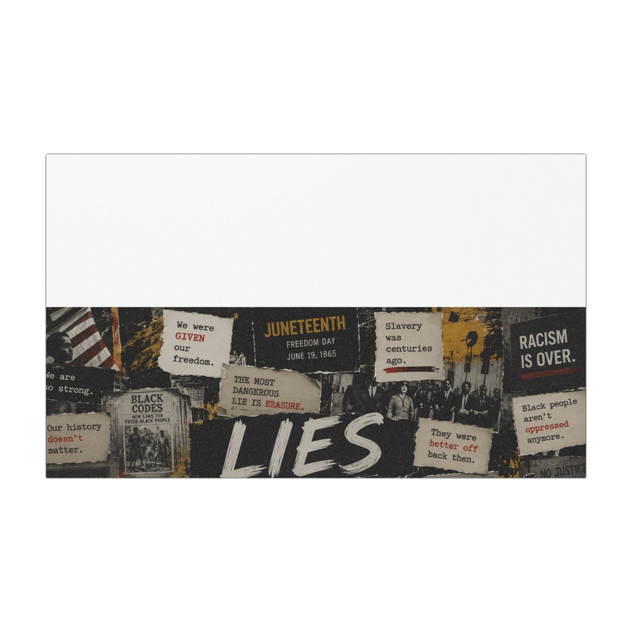 Black LIES Collage Car Magnet