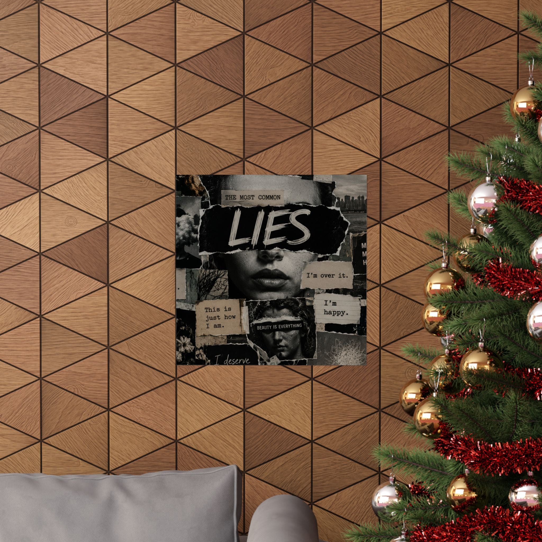 THEIR LIES Collage Matte Poster