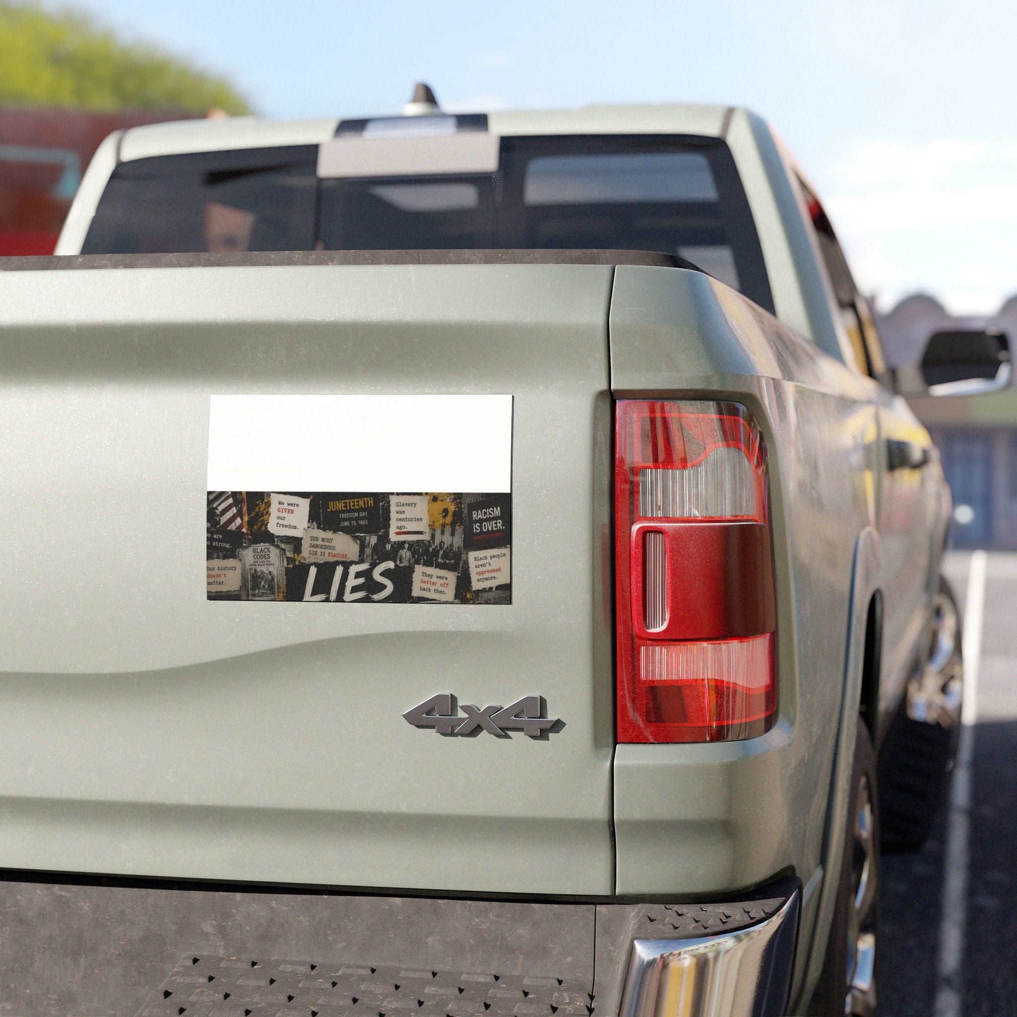 Black LIES Collage Car Magnet