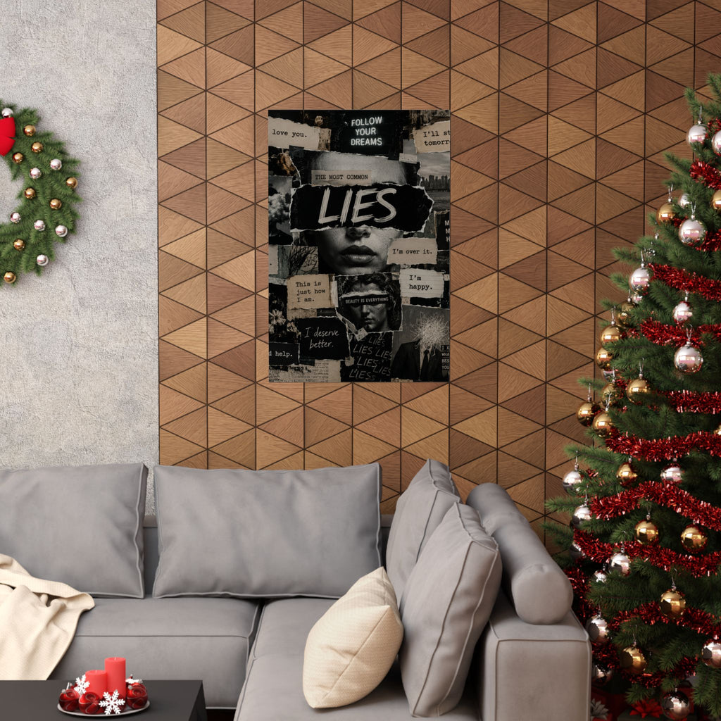 THEIR LIES Collage Matte Poster