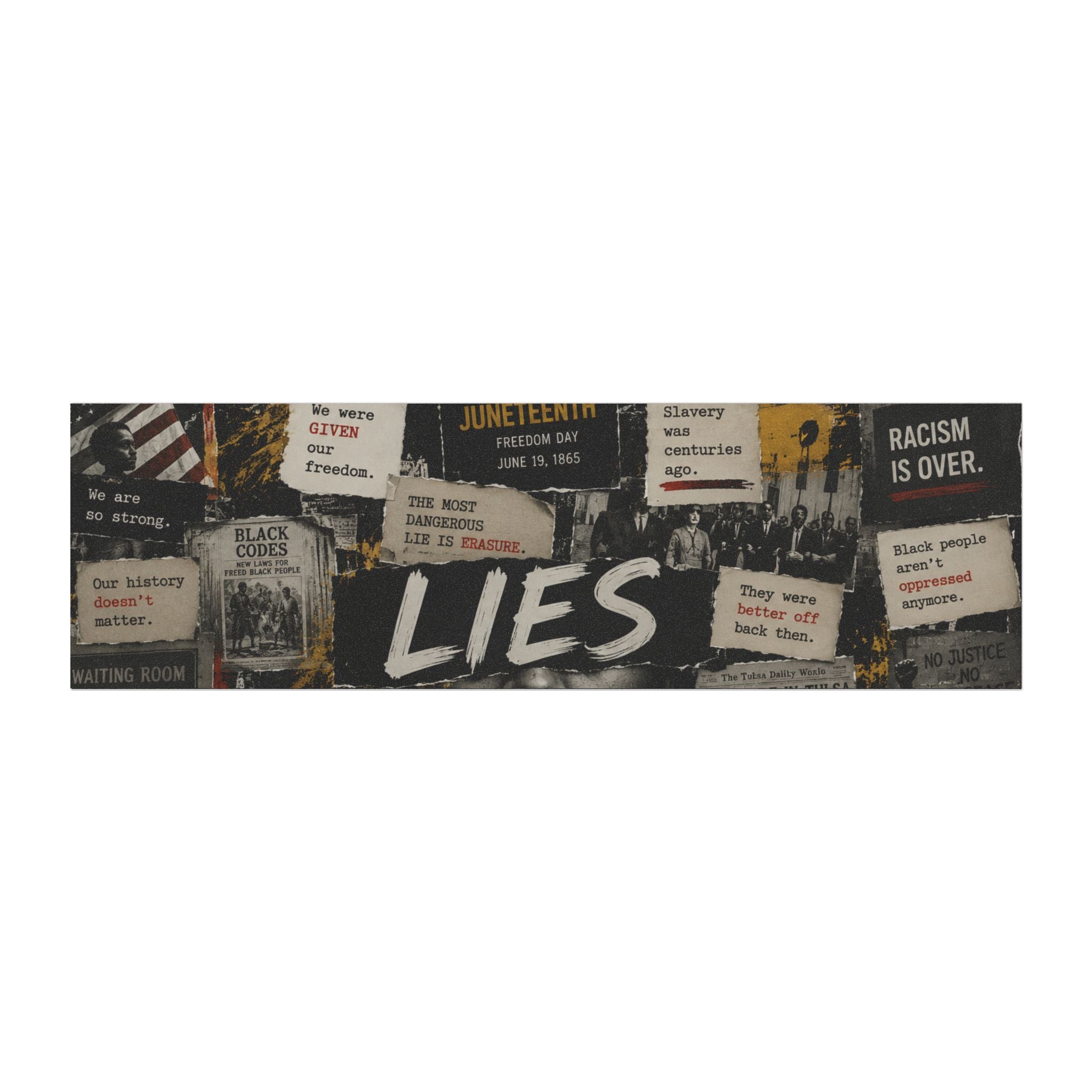 Black LIES Collage Car Magnet