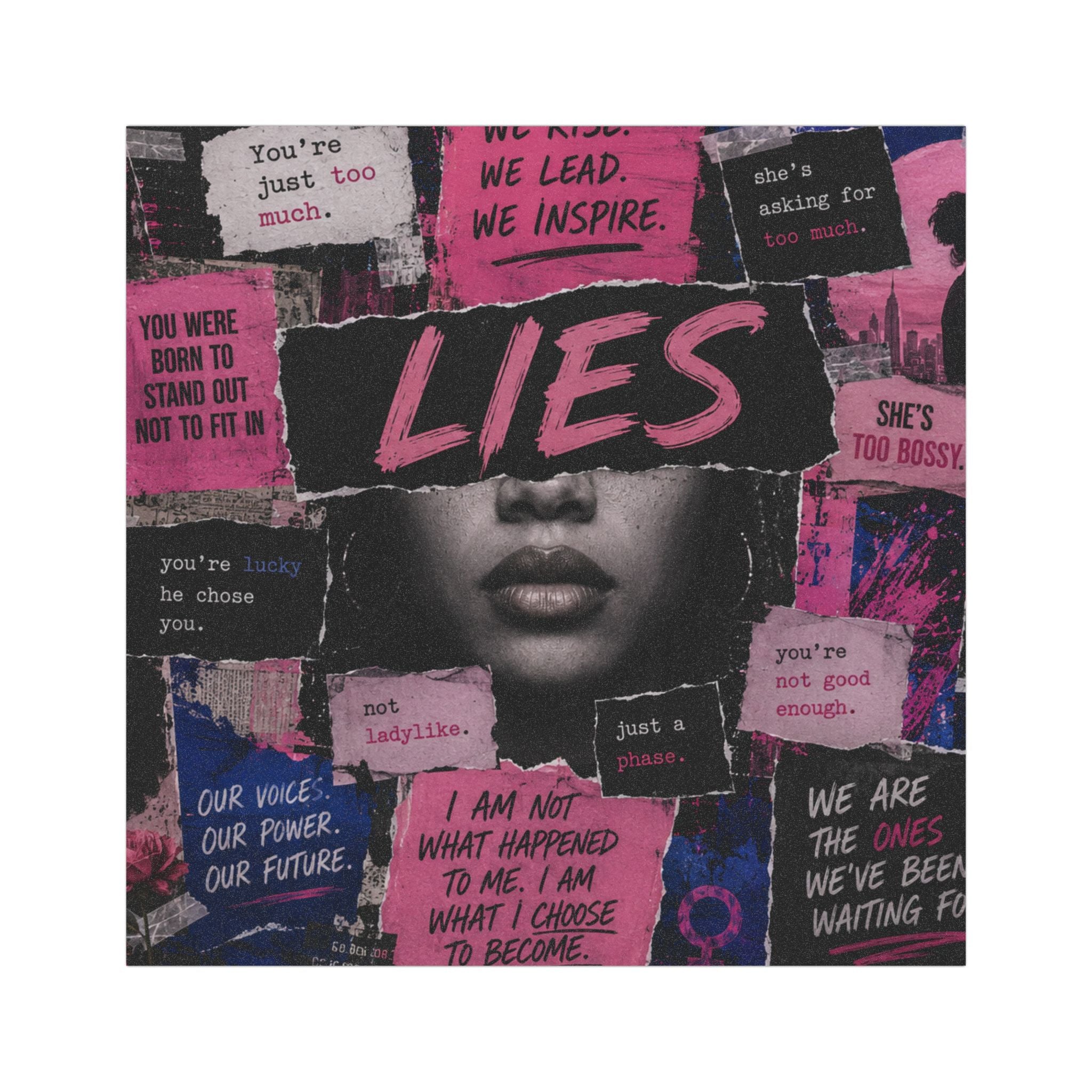 LIES Collage Car Magnet