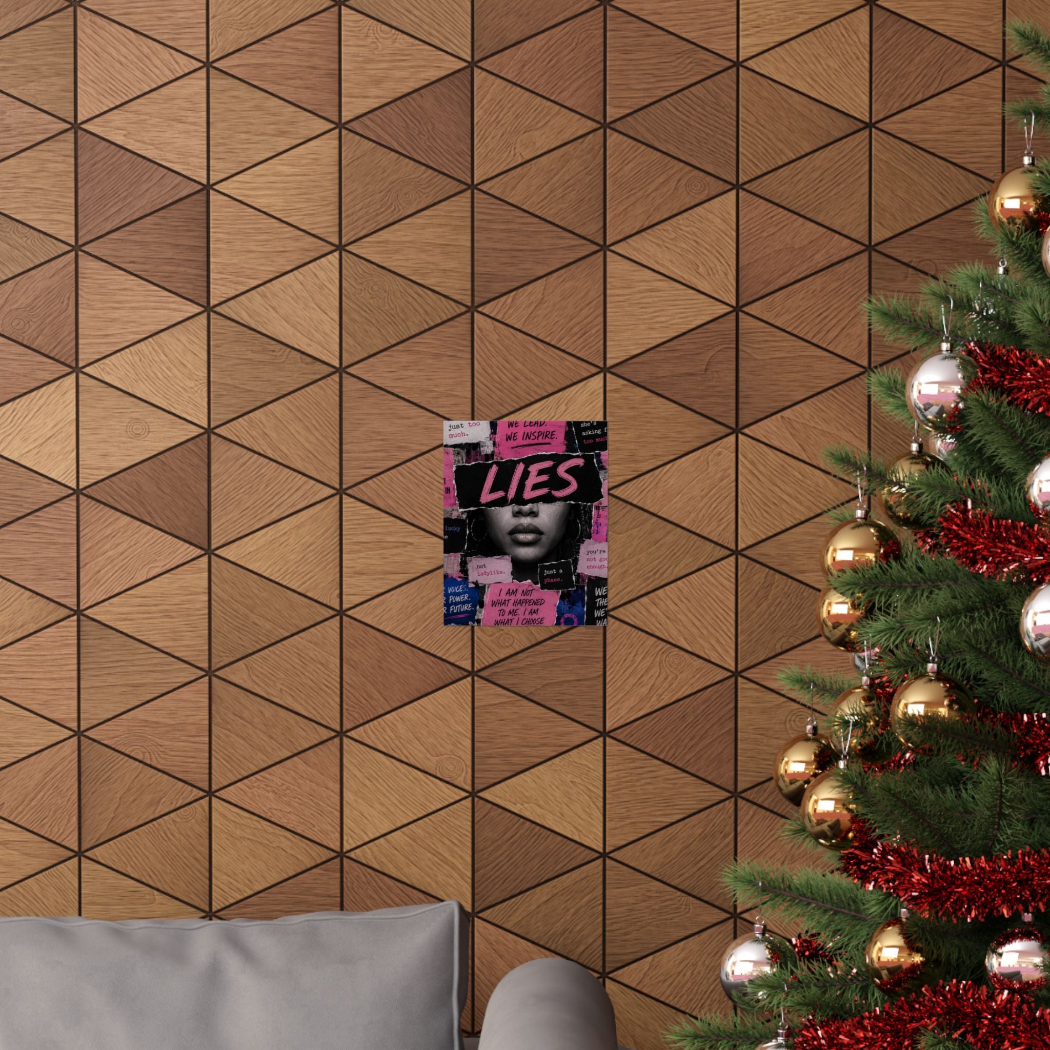 HER LIES Collage Matte Poster