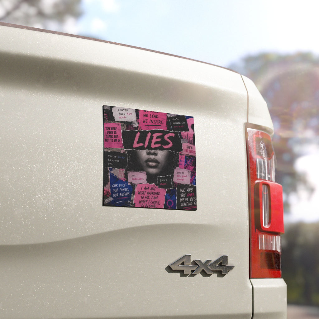 LIES Collage Car Magnet