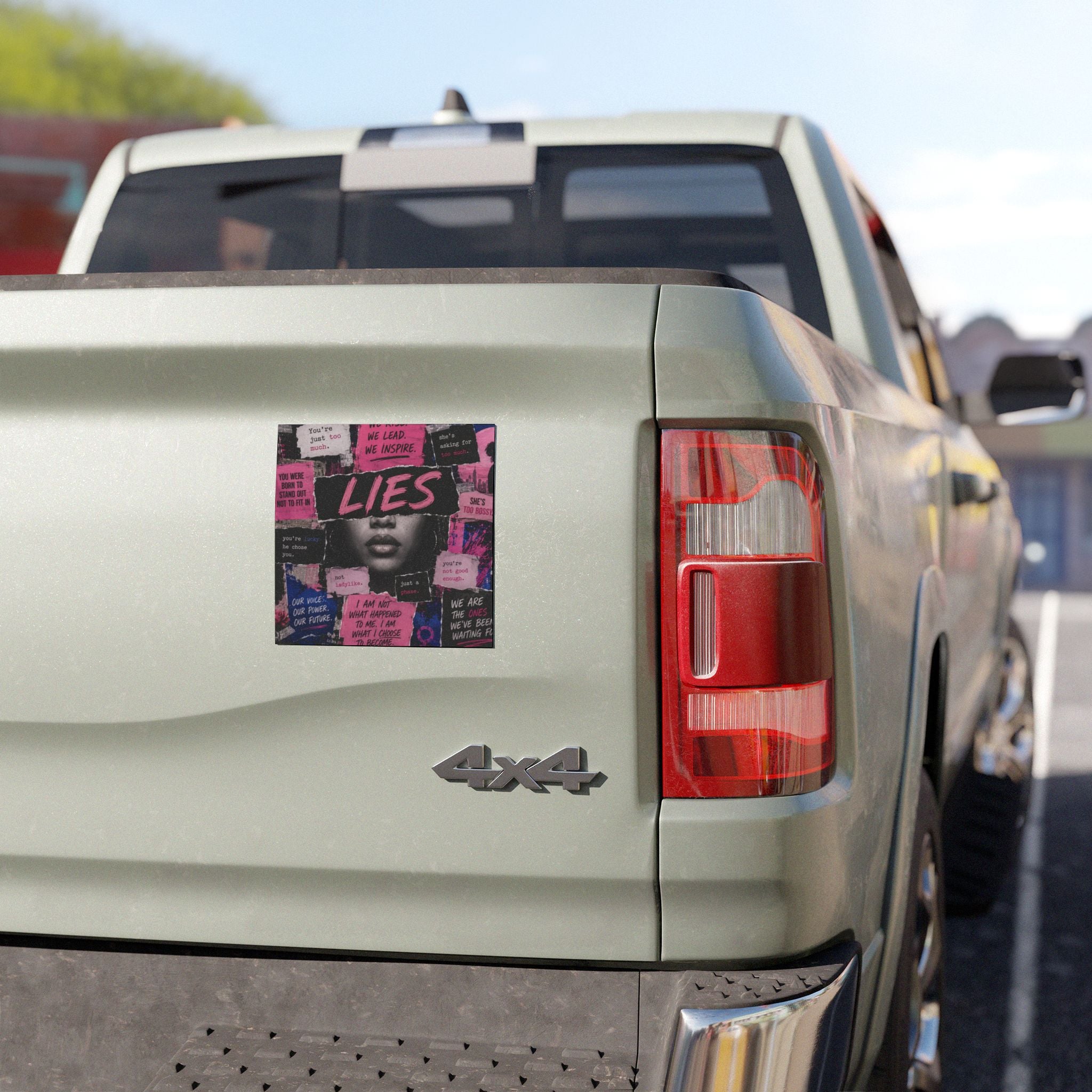 LIES Collage Car Magnet