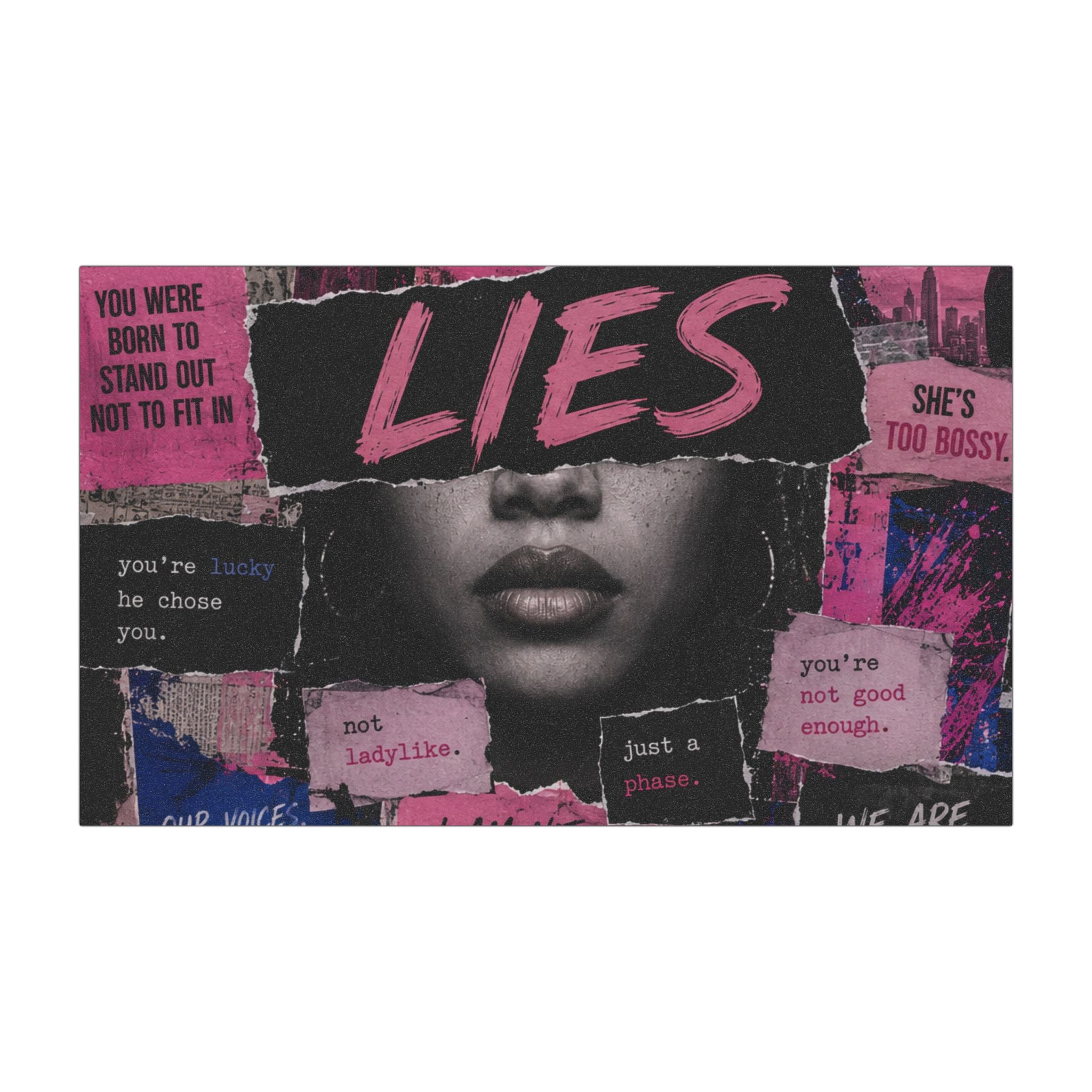 LIES Collage Car Magnet